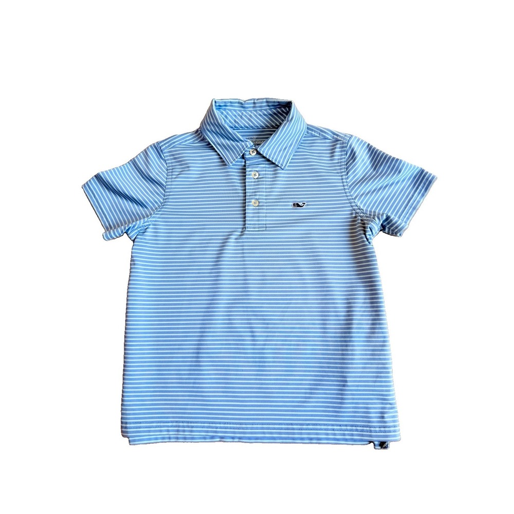 Vineyard Vines Sankaty Performance Polo Shirt   Kids Boys Sz 7 Preppy